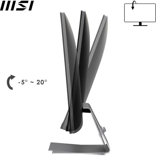 MSI 4K Ultra HD 27" 60Hz Monitor - Grey - Annotation - Tilted screen shot